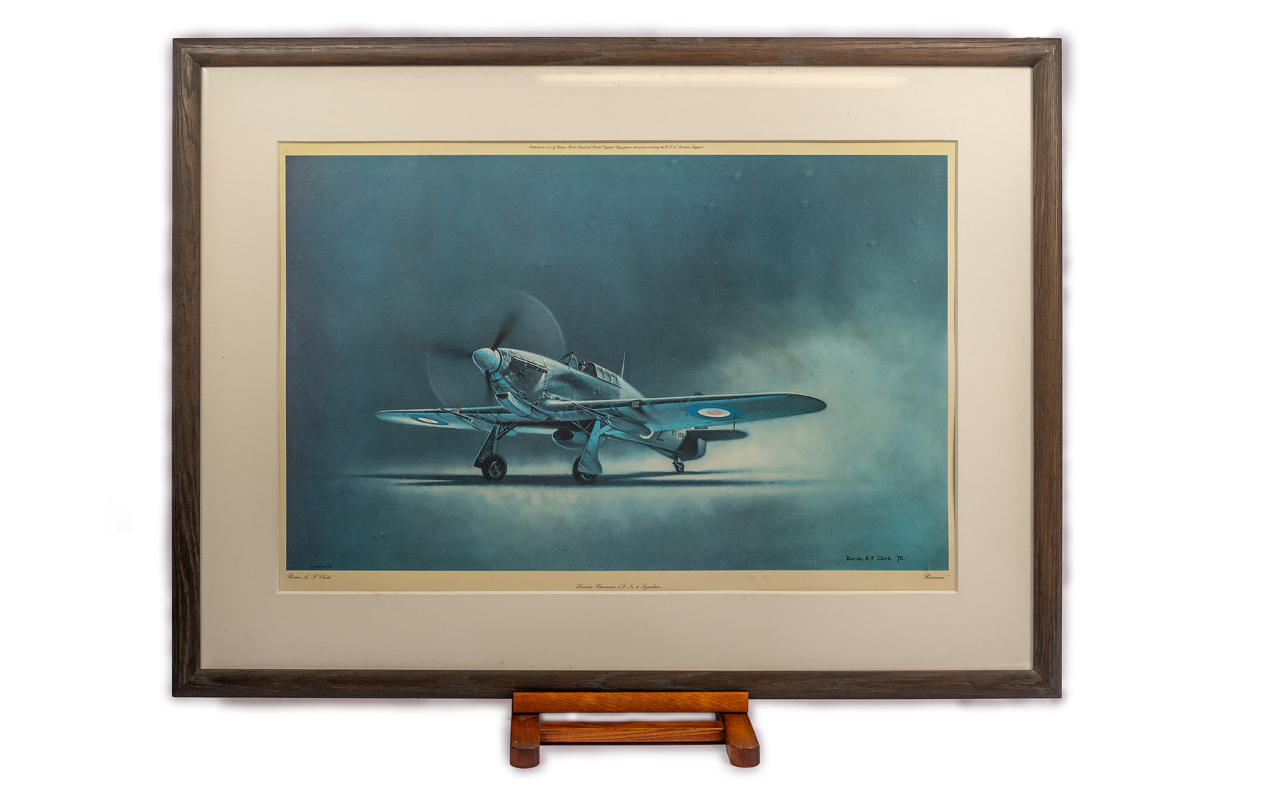 Hawker Hurricane, 2D No. 6 Squadron Lithograph, by Barrie A.F. Clark, 1979