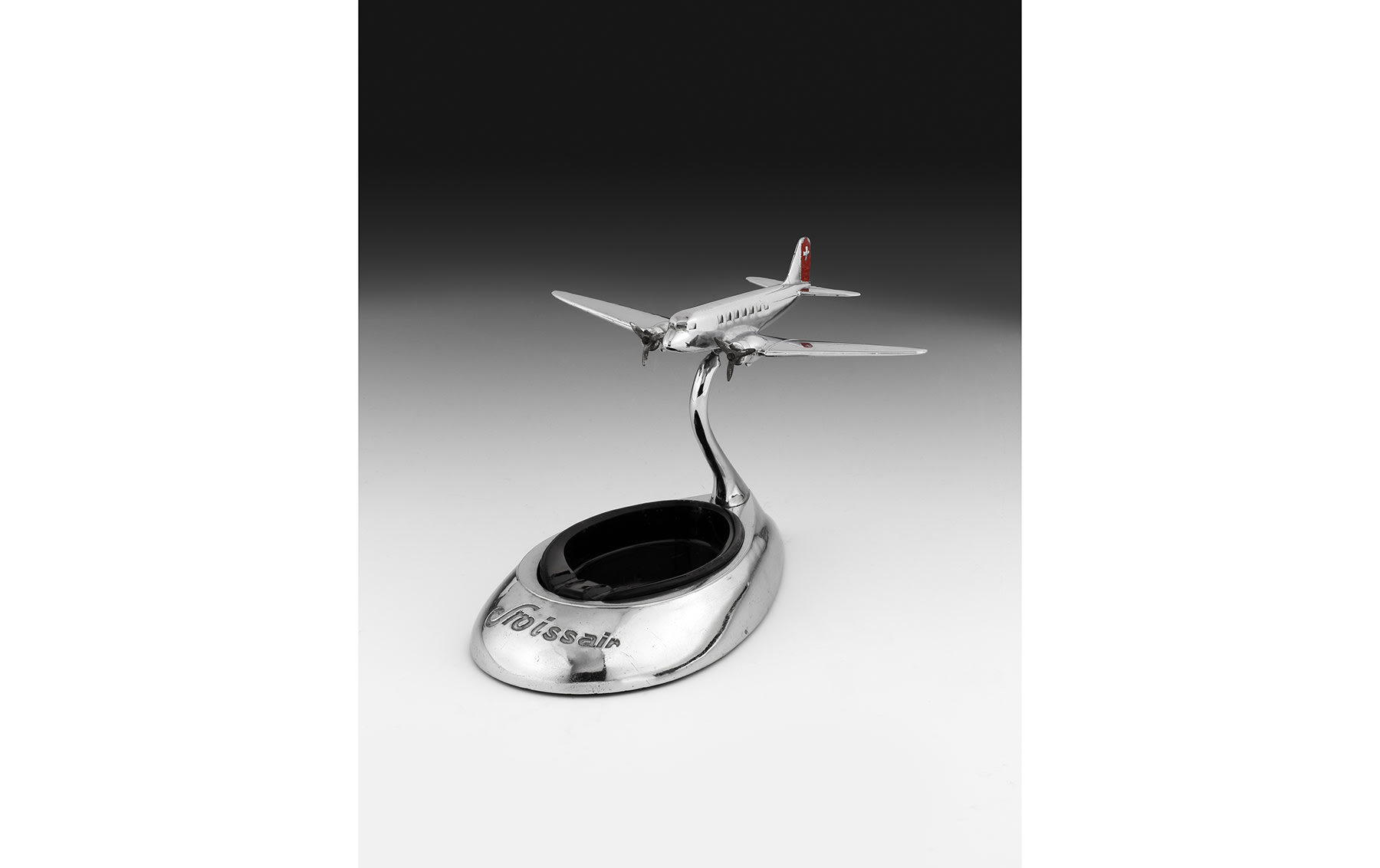 Ashtray in the Form of a Douglas DC-6, Buhler of Switzerland for Swissair, c. 1937