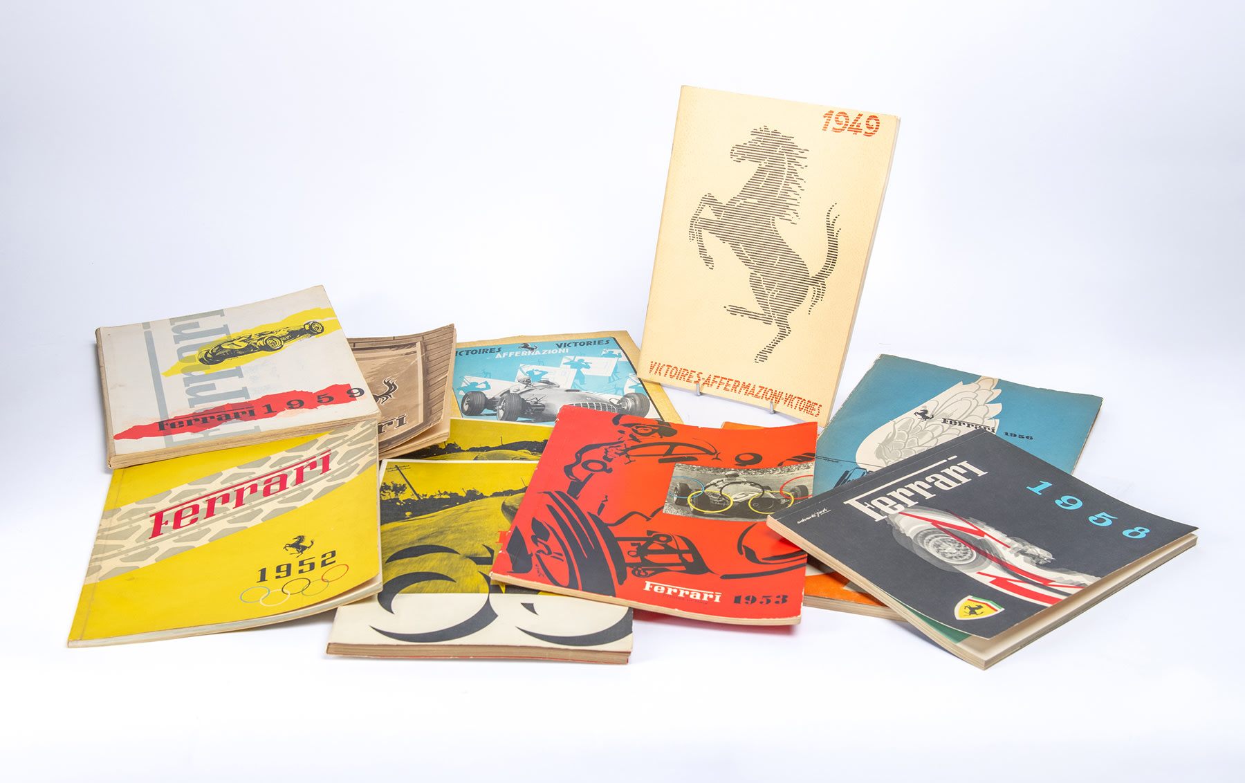 Selection of 1930s Ferrari Magazines and Literature and Assorted Ferrari Yearbooks from the 1930s to 1970s