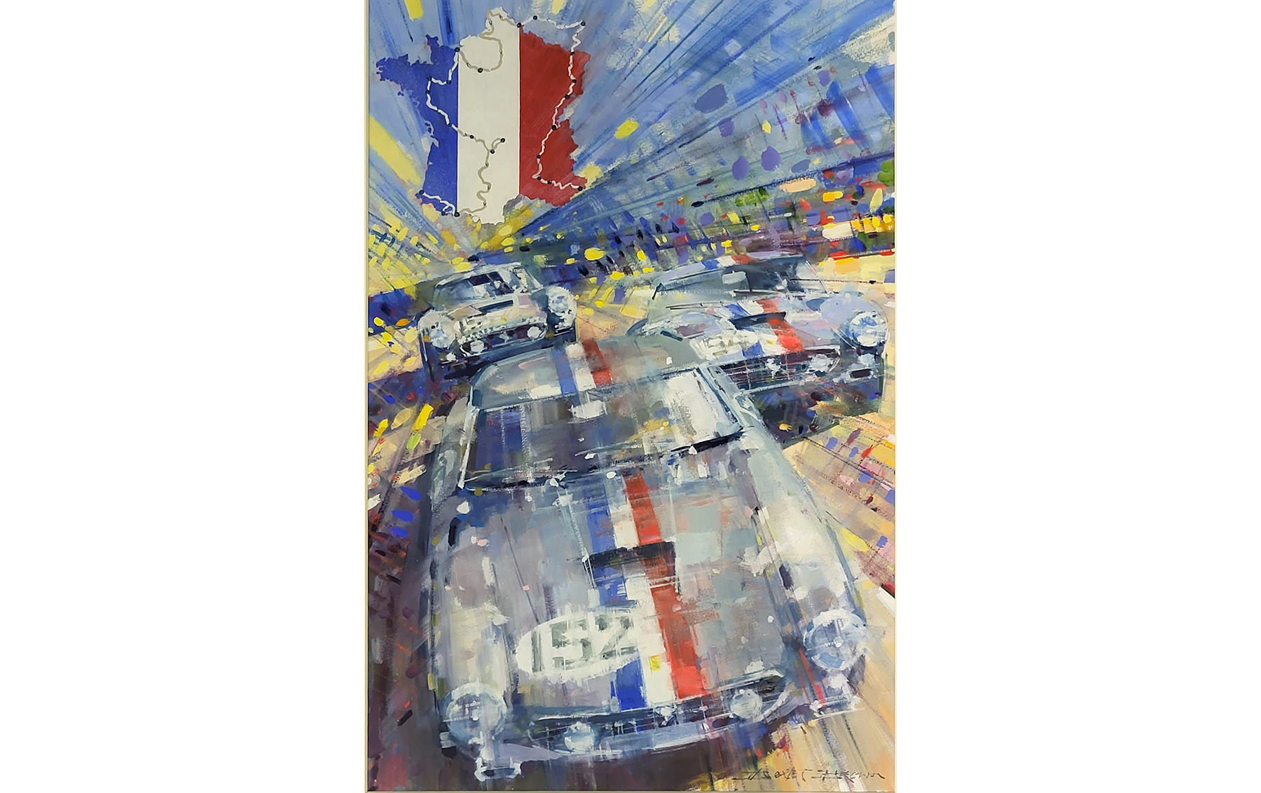 1960 Tour de France Automobile, Original Gouache on Artboard, by Dexter Brown