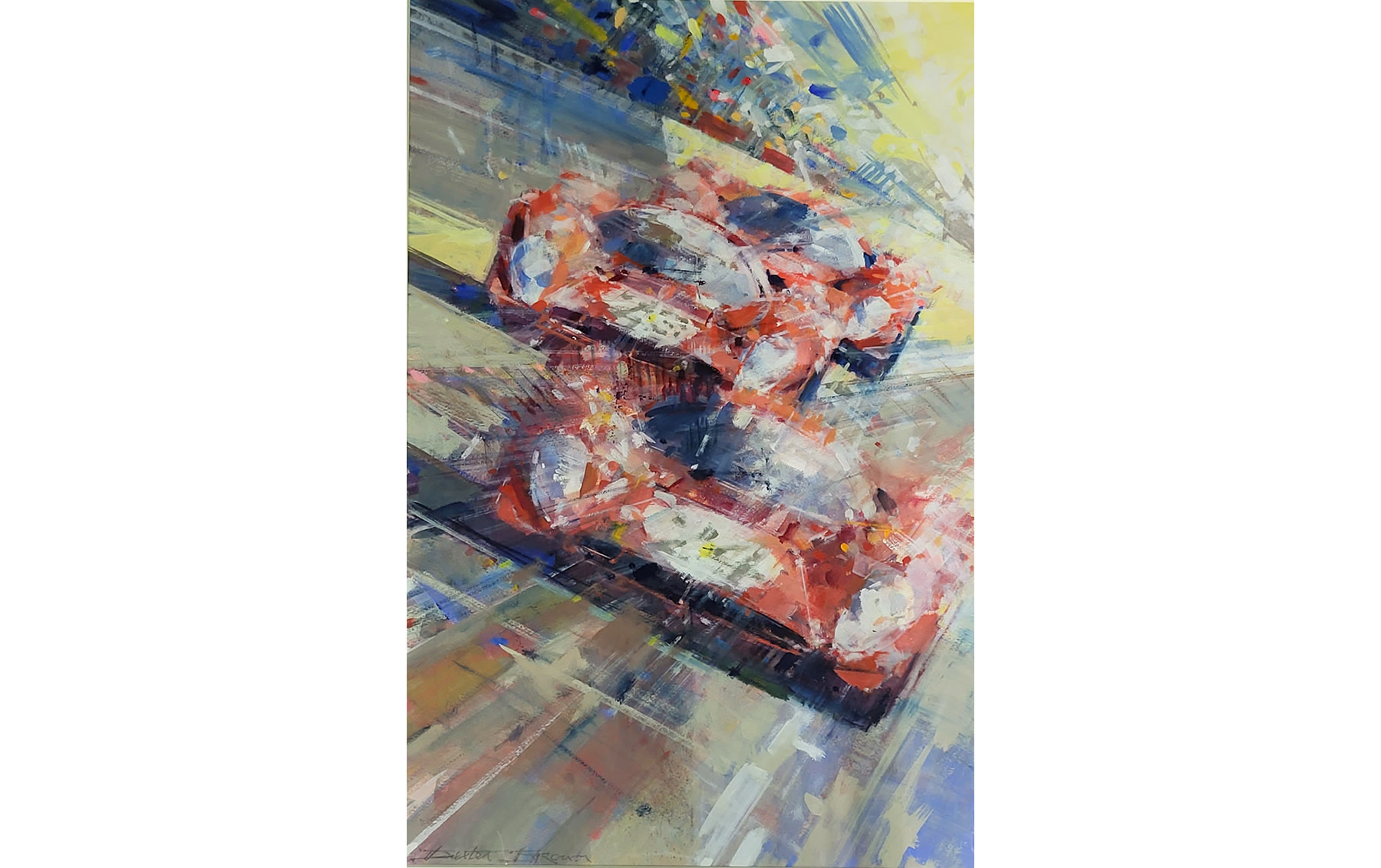 1967 Daytona 24 Hours, Original Gouache on Artboard, by Dexter Brown