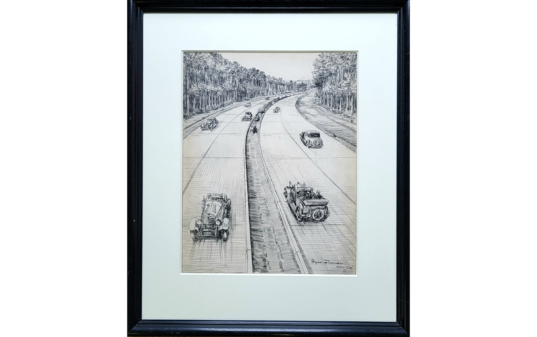 Autobahn, Original Artwork by Bryan de Grineau, 1935