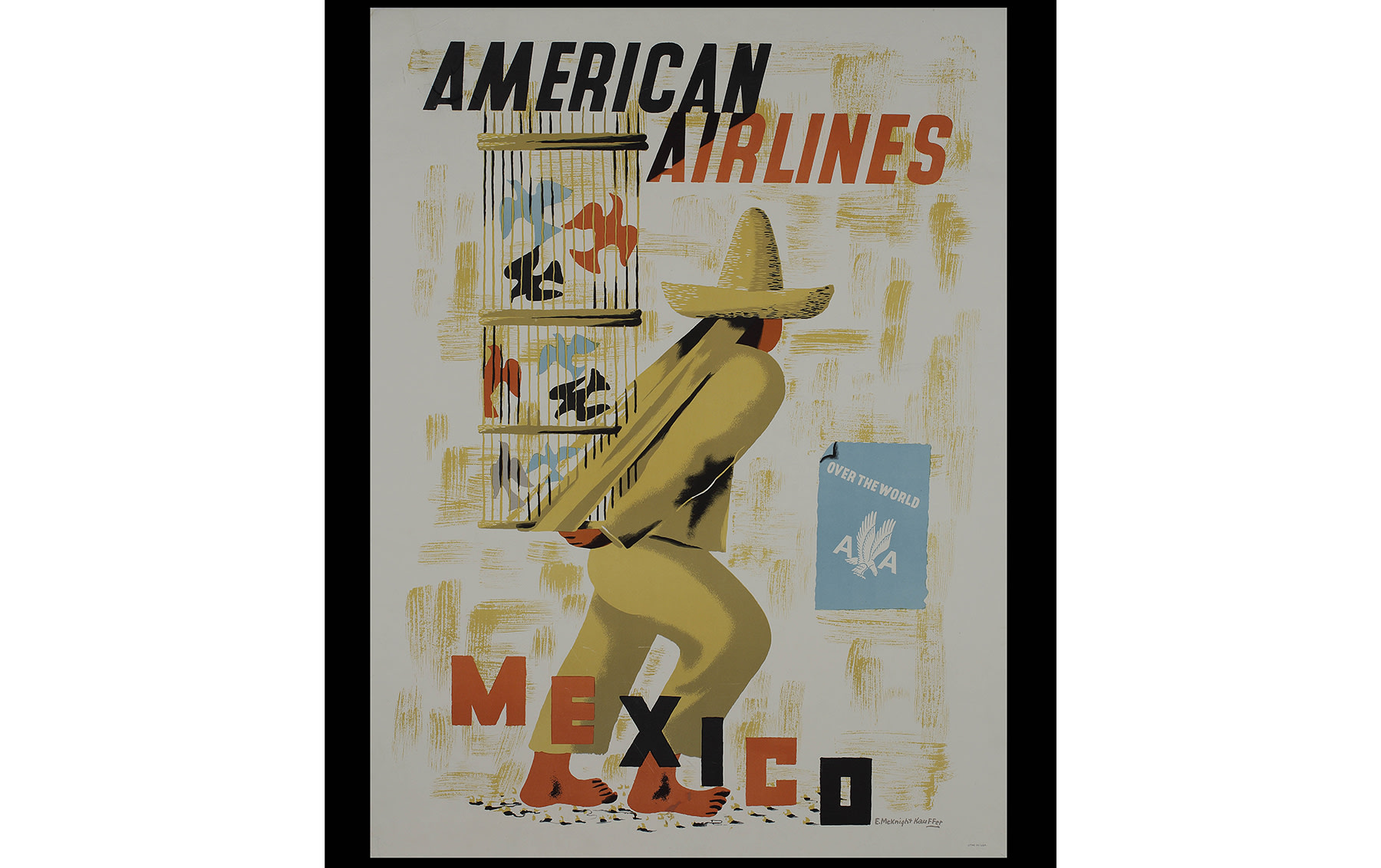 American Airlines – Mexico Poster, by Edward Mcknight Kauffer, 1950s