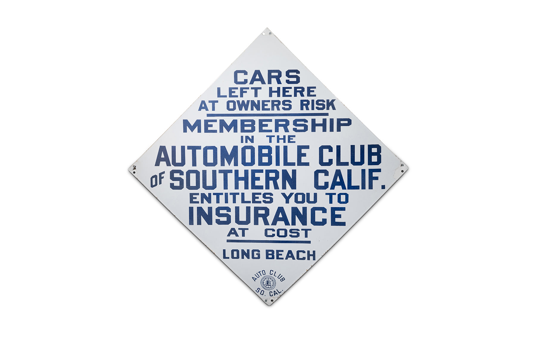 Automobile Club of Southern California Long Beach Parking Sign
