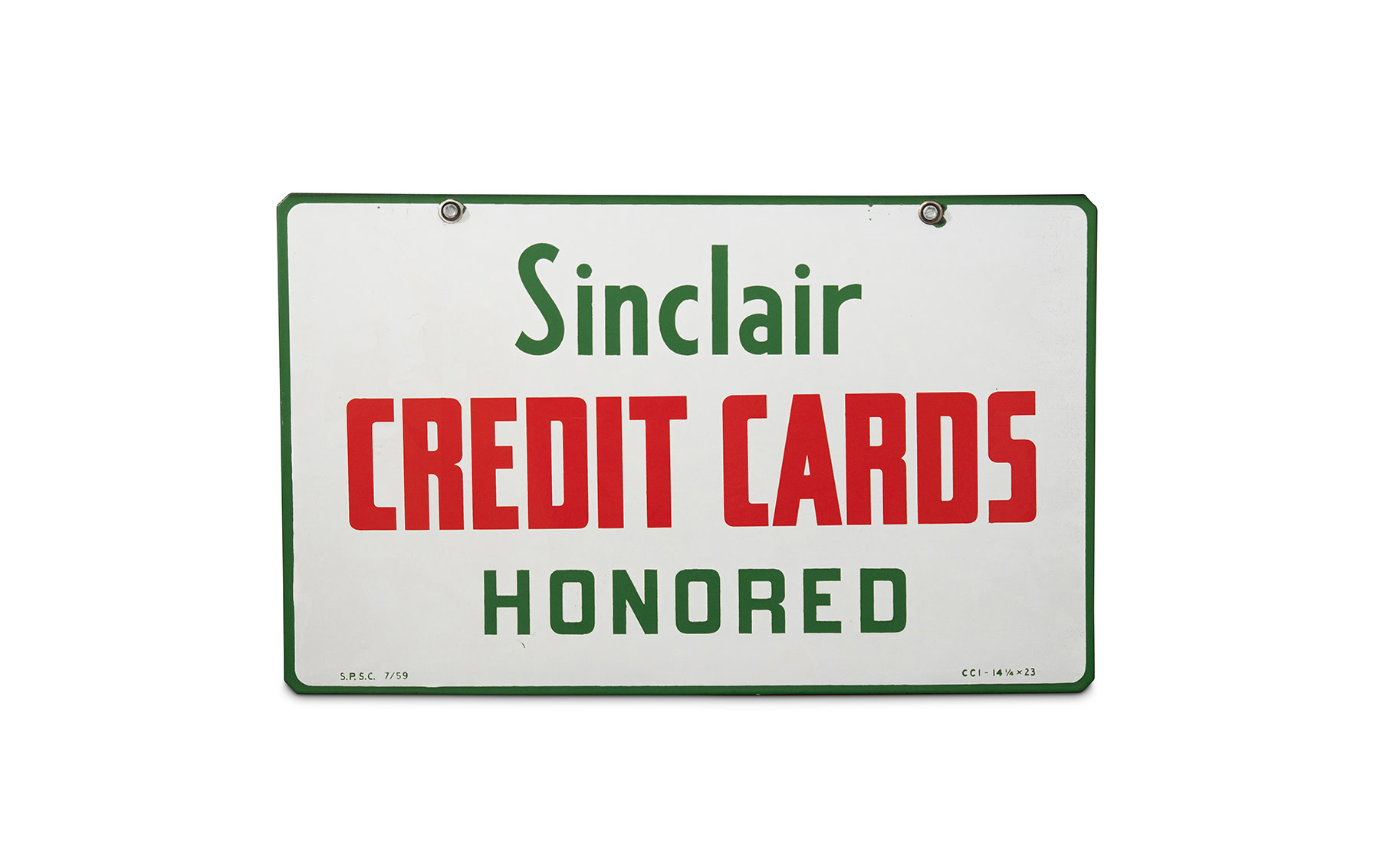 Sinclair Credit Cards Sign