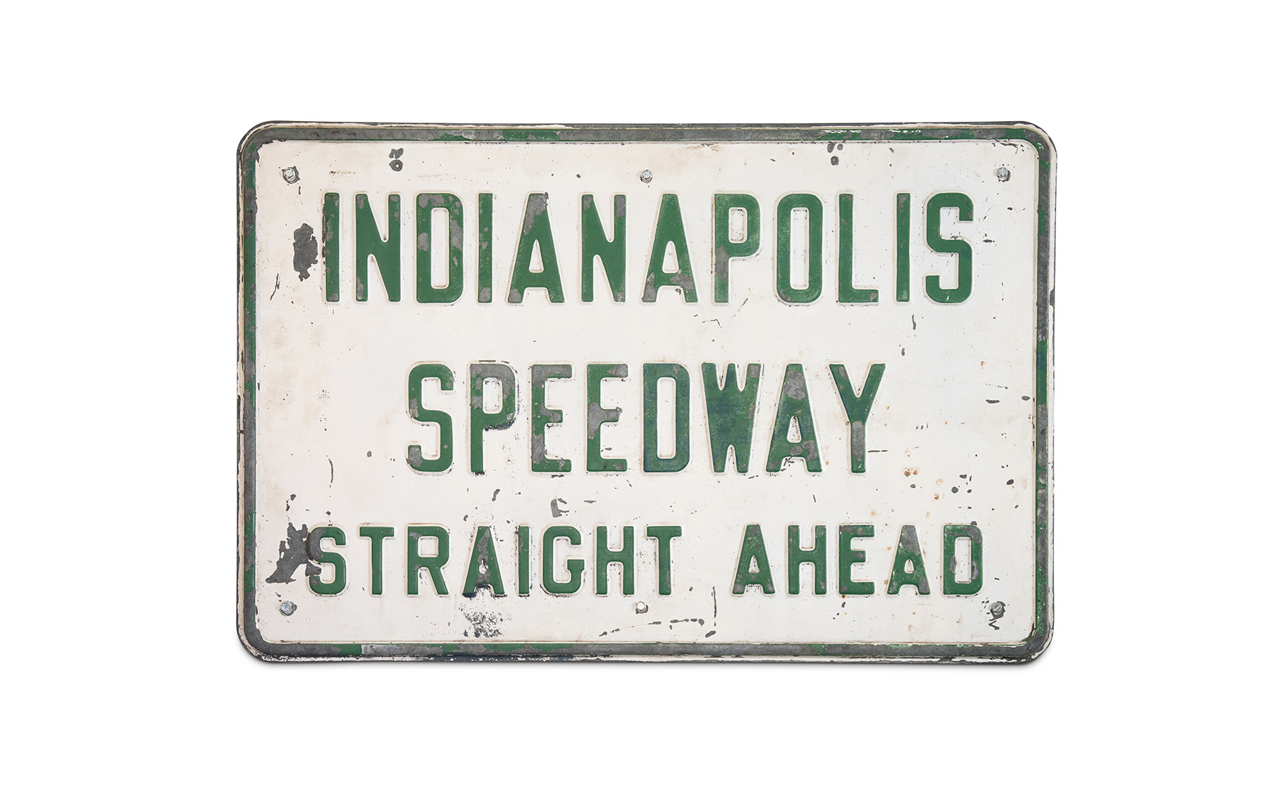 Indianapolis Speedway Straight Ahead' Sign