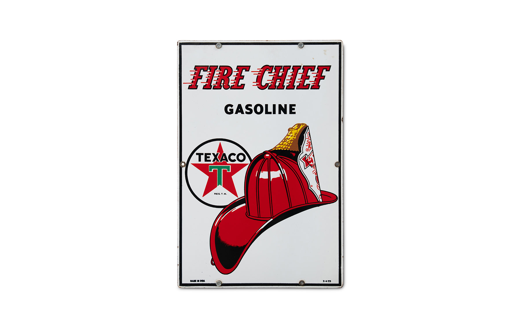 Texaco 'Fire Chief Gasoline' Sign