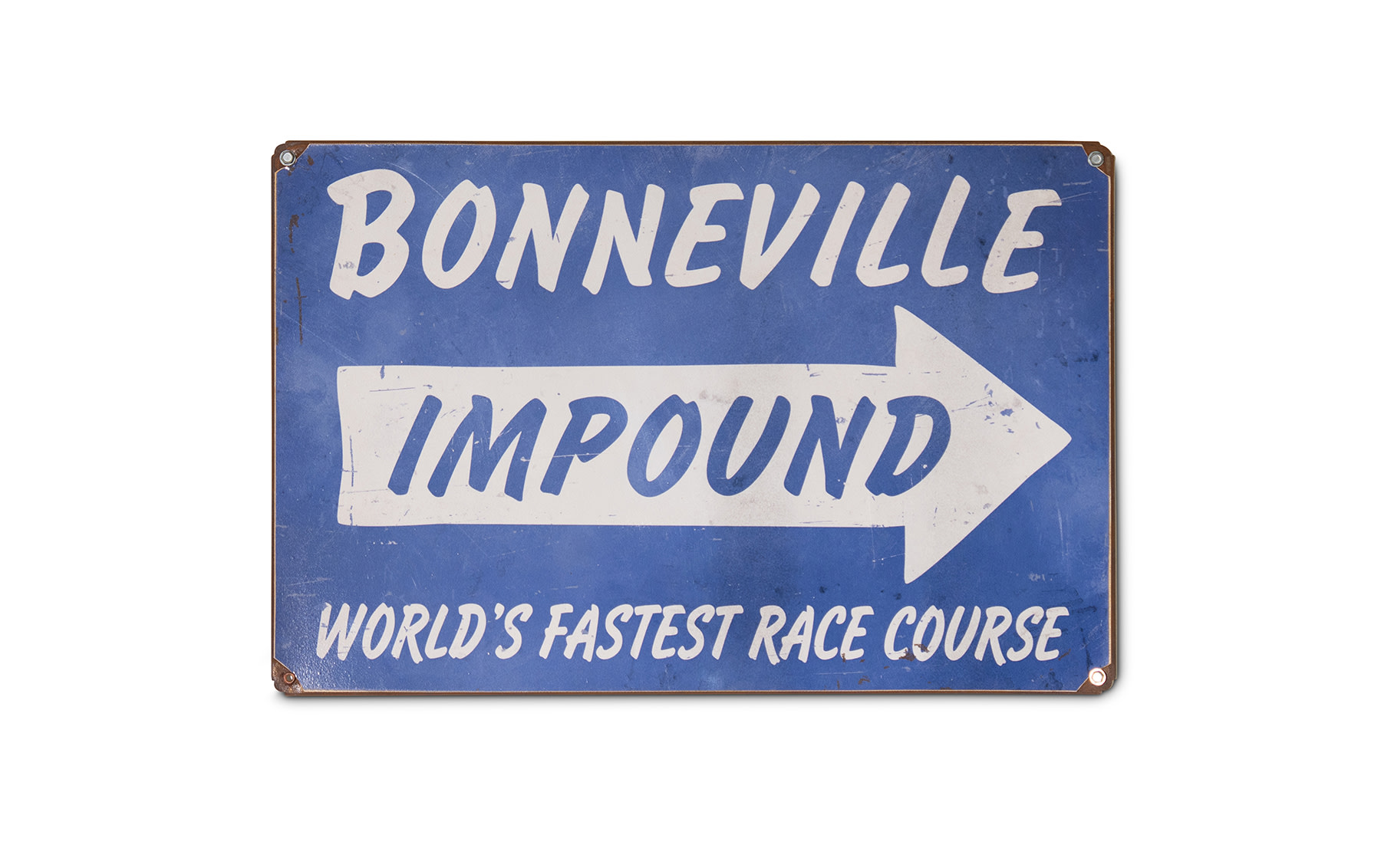'Bonneville Impound World's Fastest Race Course' Reproduction Sign