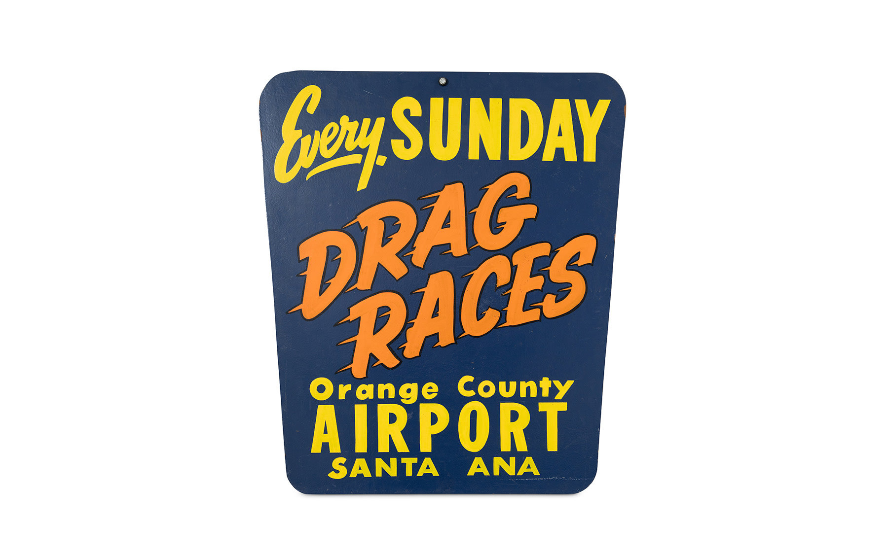 'Every Sunday Drag Races Orange County Airport Santa Ana' Reproduction Sign