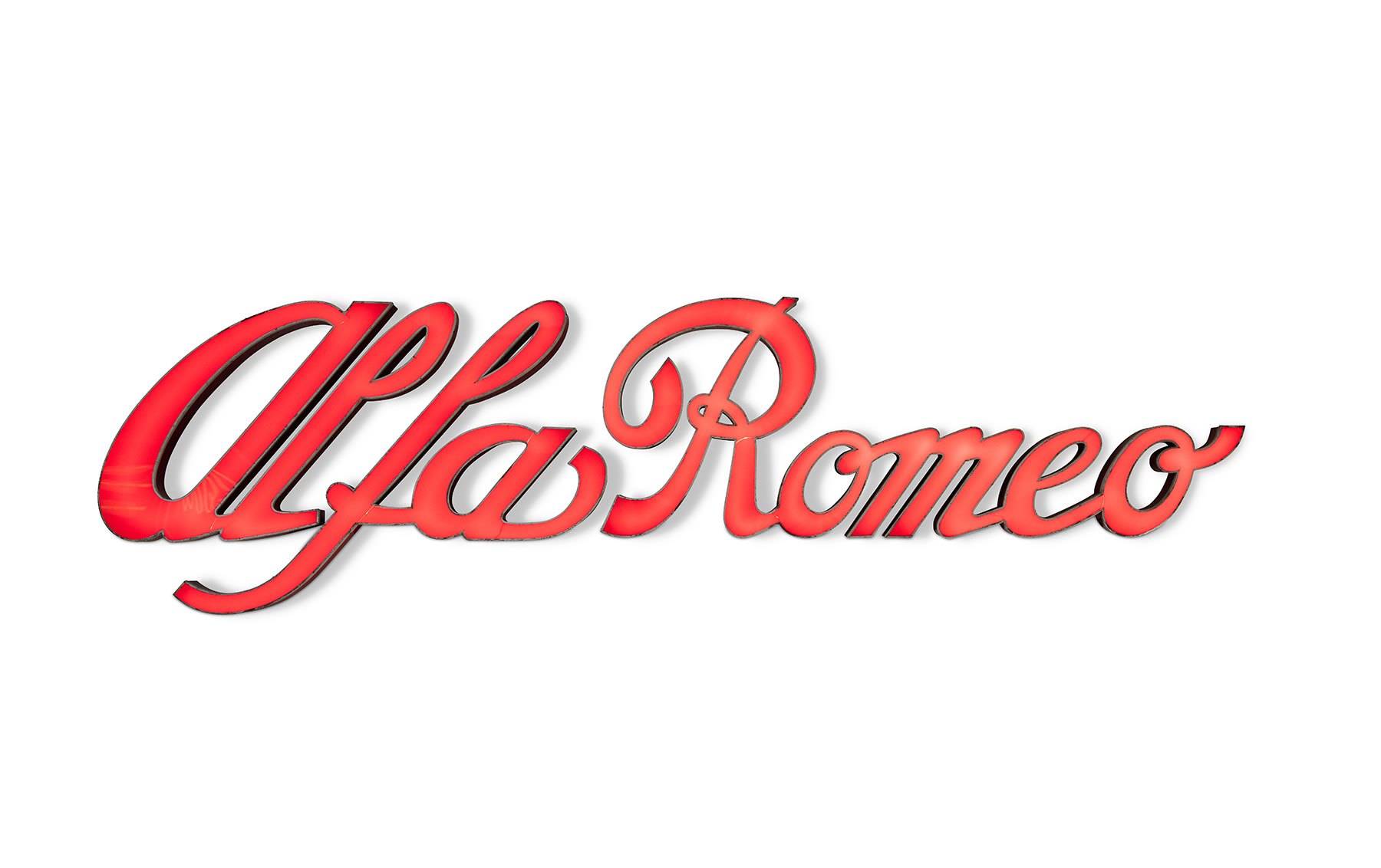 Illuminated Alfa Romeo Script Wall Sign