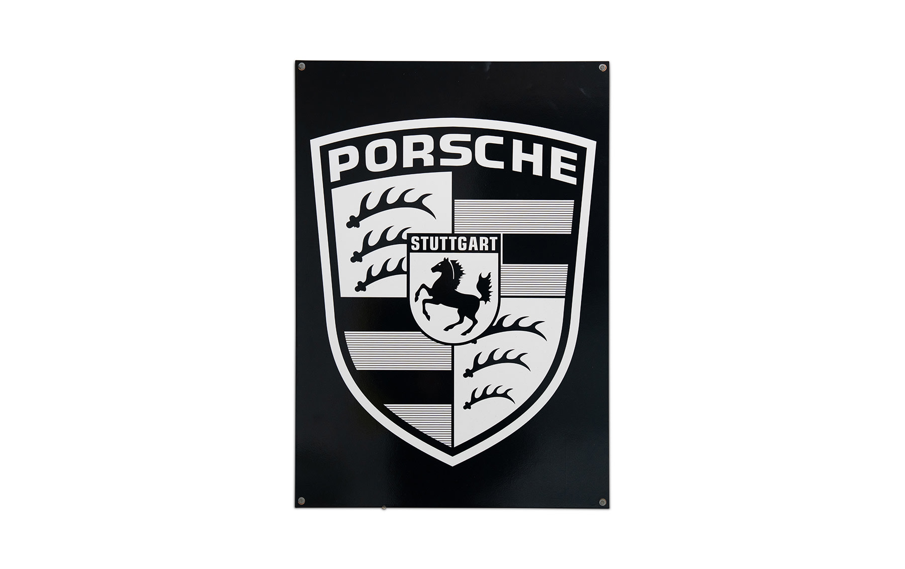 Black and White Porsche Stuttgart Sign