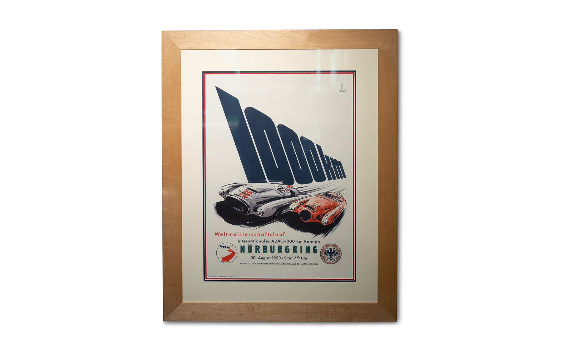 Framed Internationales ADAC-1000 Km Rennen Nürburgring Poster