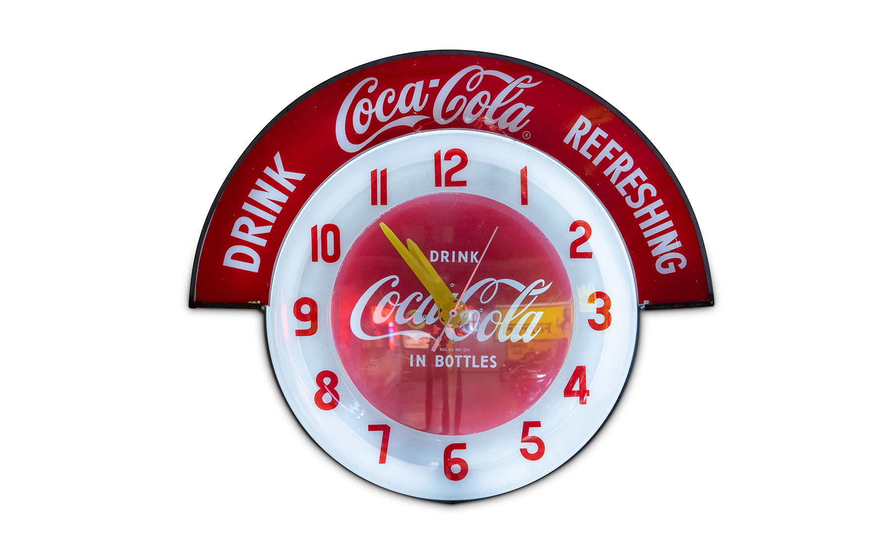 Illuminated Coca-Cola-Themed Clock