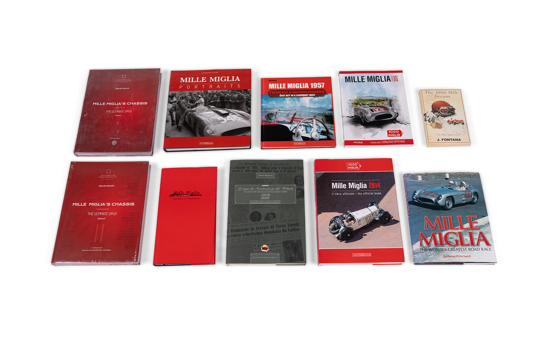 Various Books on the Mille Miglia