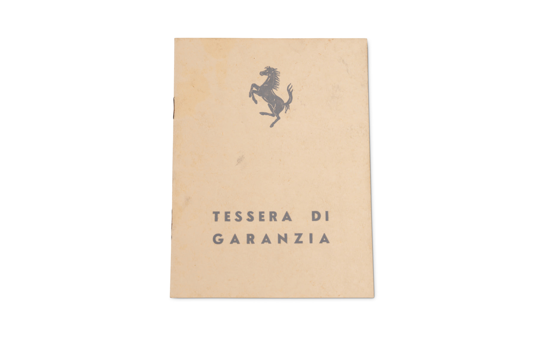 Original Warranty Book for Ferrari 330 GT 2+2, Chassis 8201