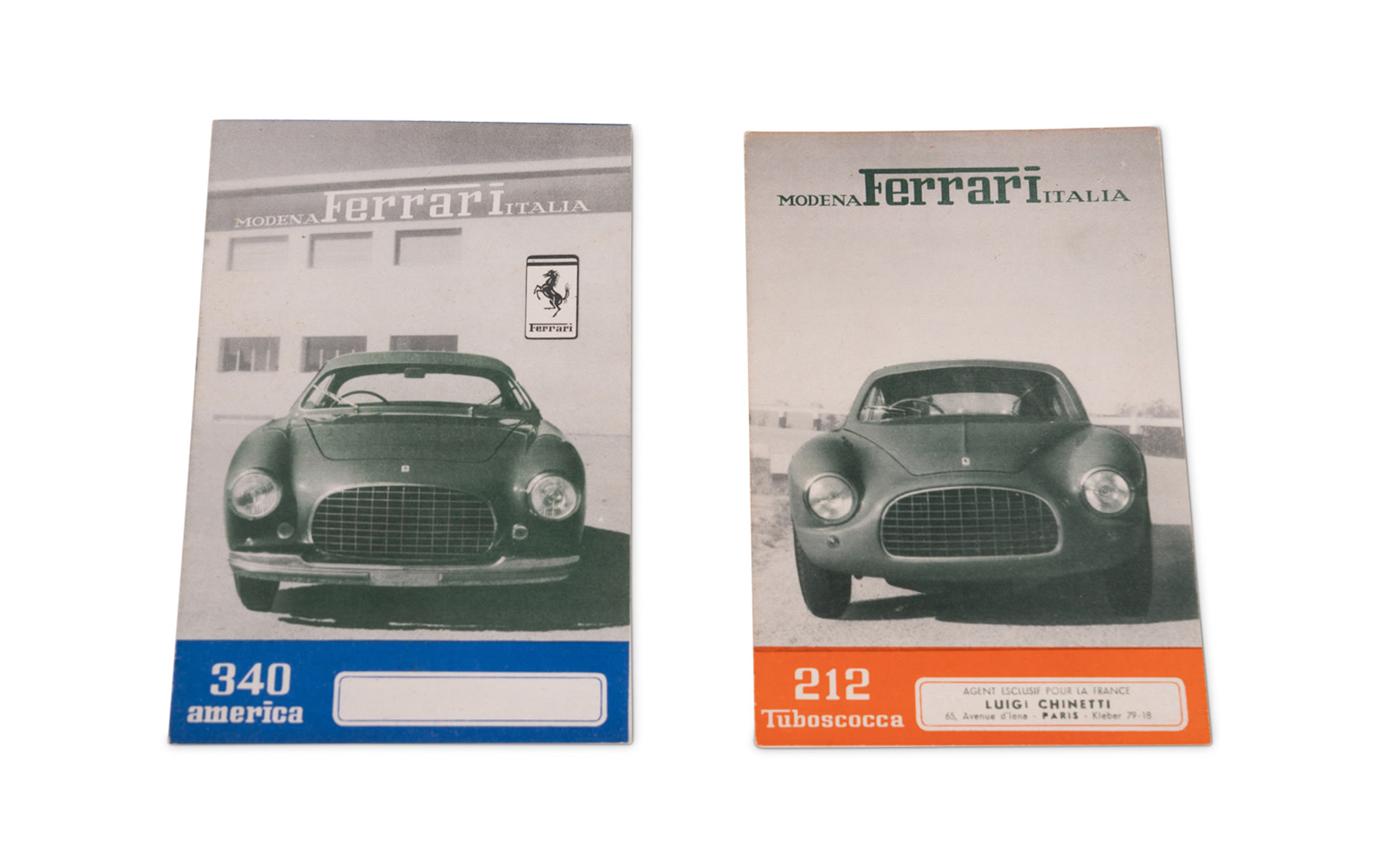 Ferrari Brochures for 212 Tuboscocca and 340 America