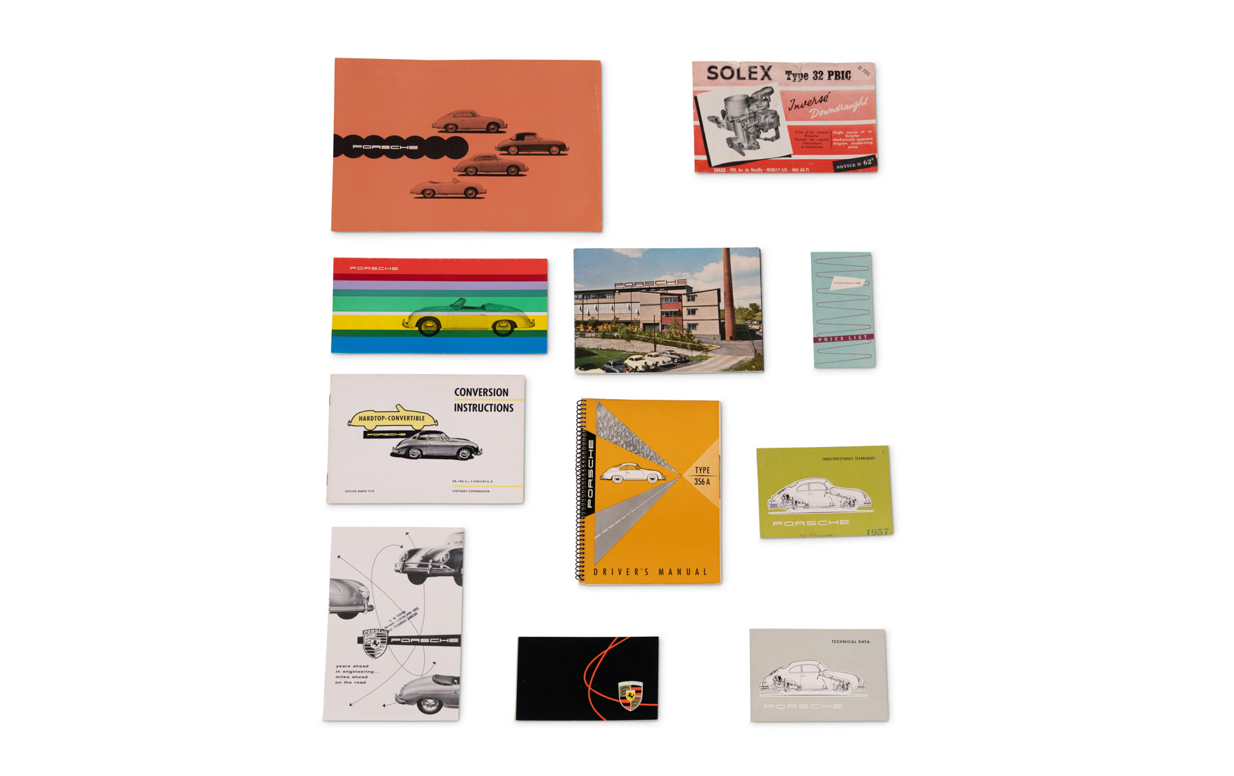 Large Selection of Porsche 356 A Literature