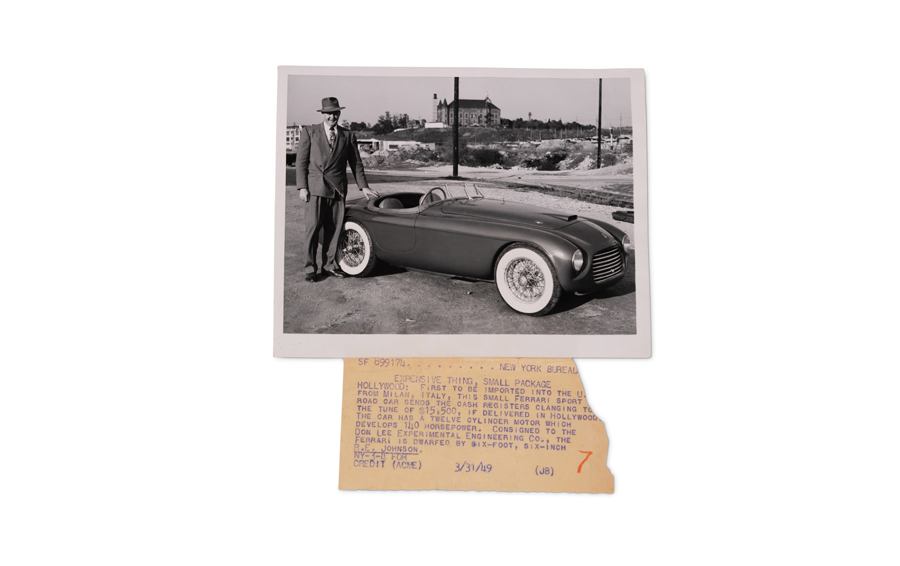 Ferrari 166 MM Barchetta Original Press Photo