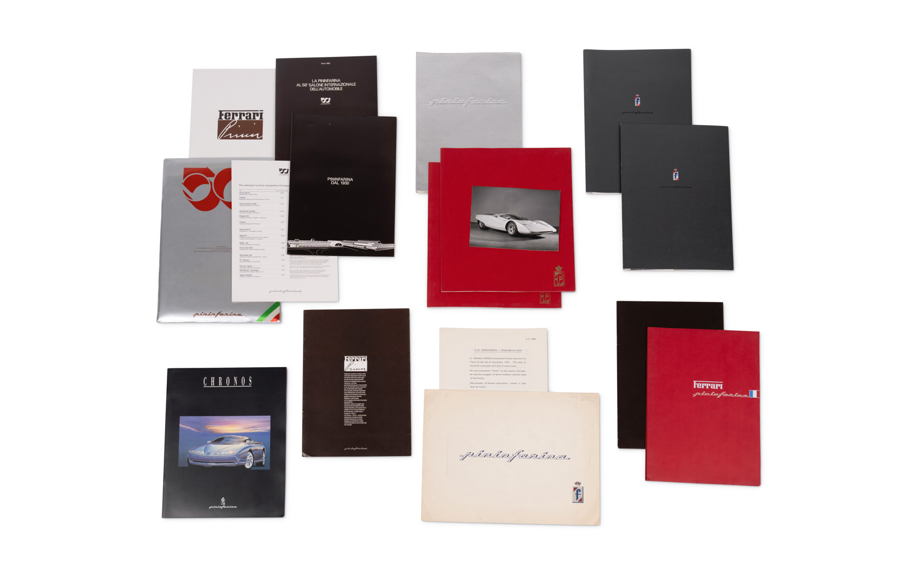 Assorted Pinin Farina Press Kits and Literature