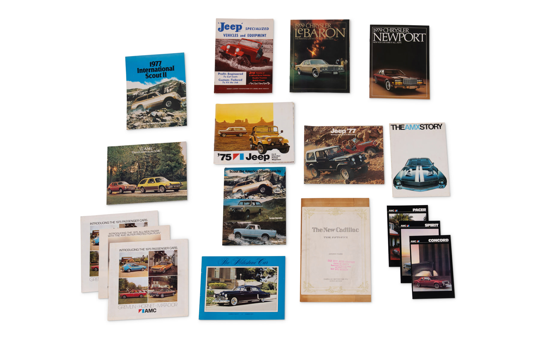 Assorted American Marques Literature, Including AMC, Chrysler, Jeep, Cadillac, and Willys