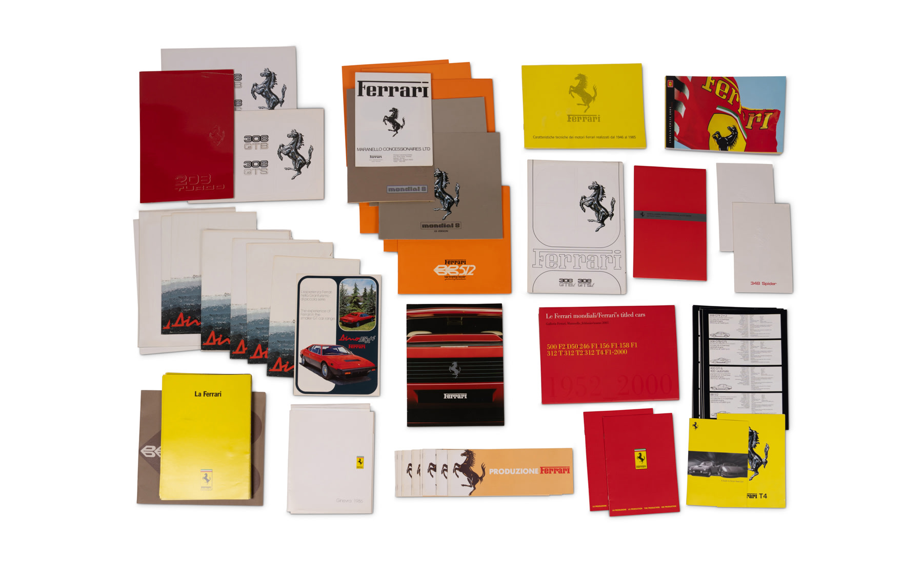Assorted Ferrari Literature from 1974 Onward