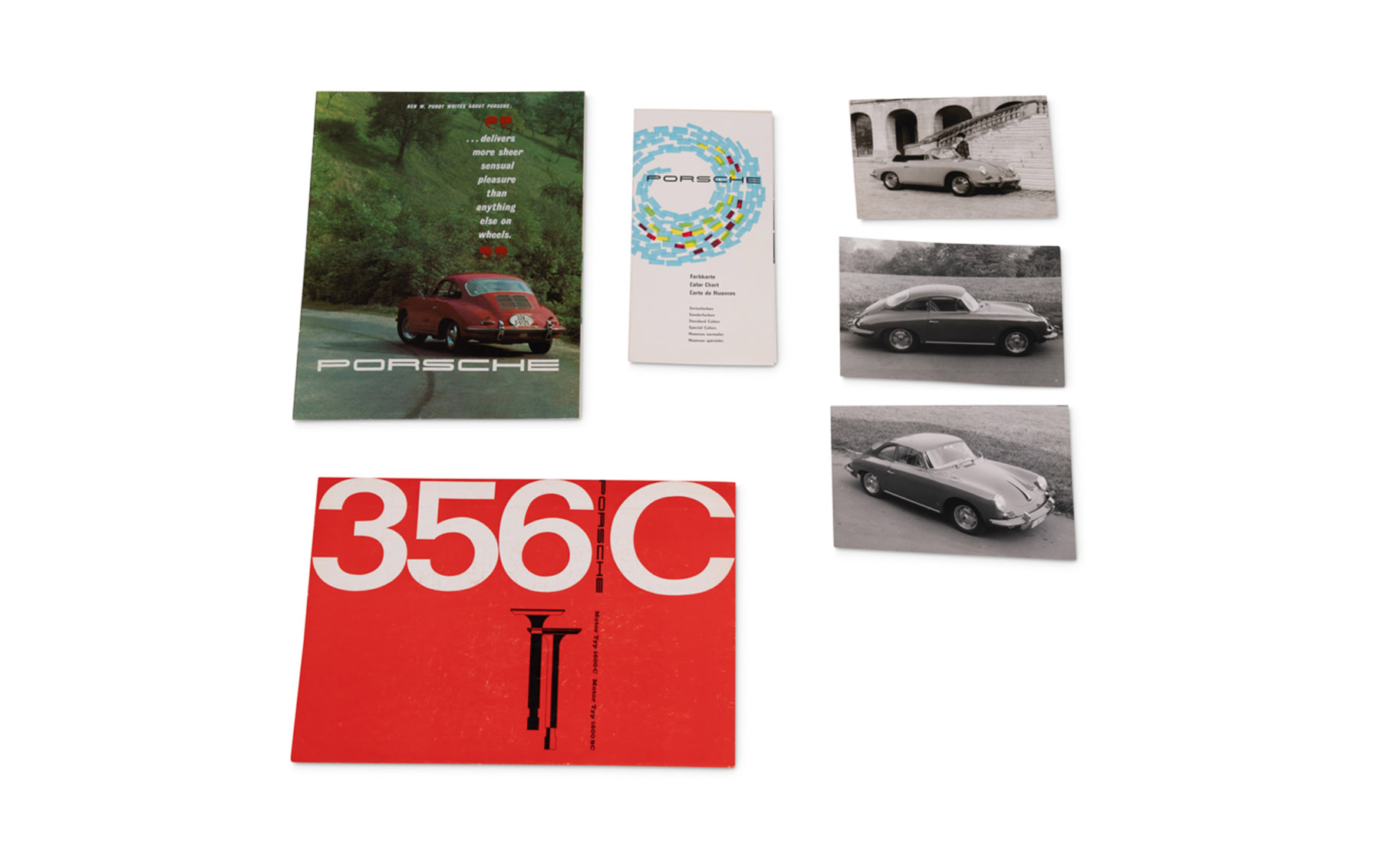 Porsche 356 B and C Brochures, Literature, and Postcards
