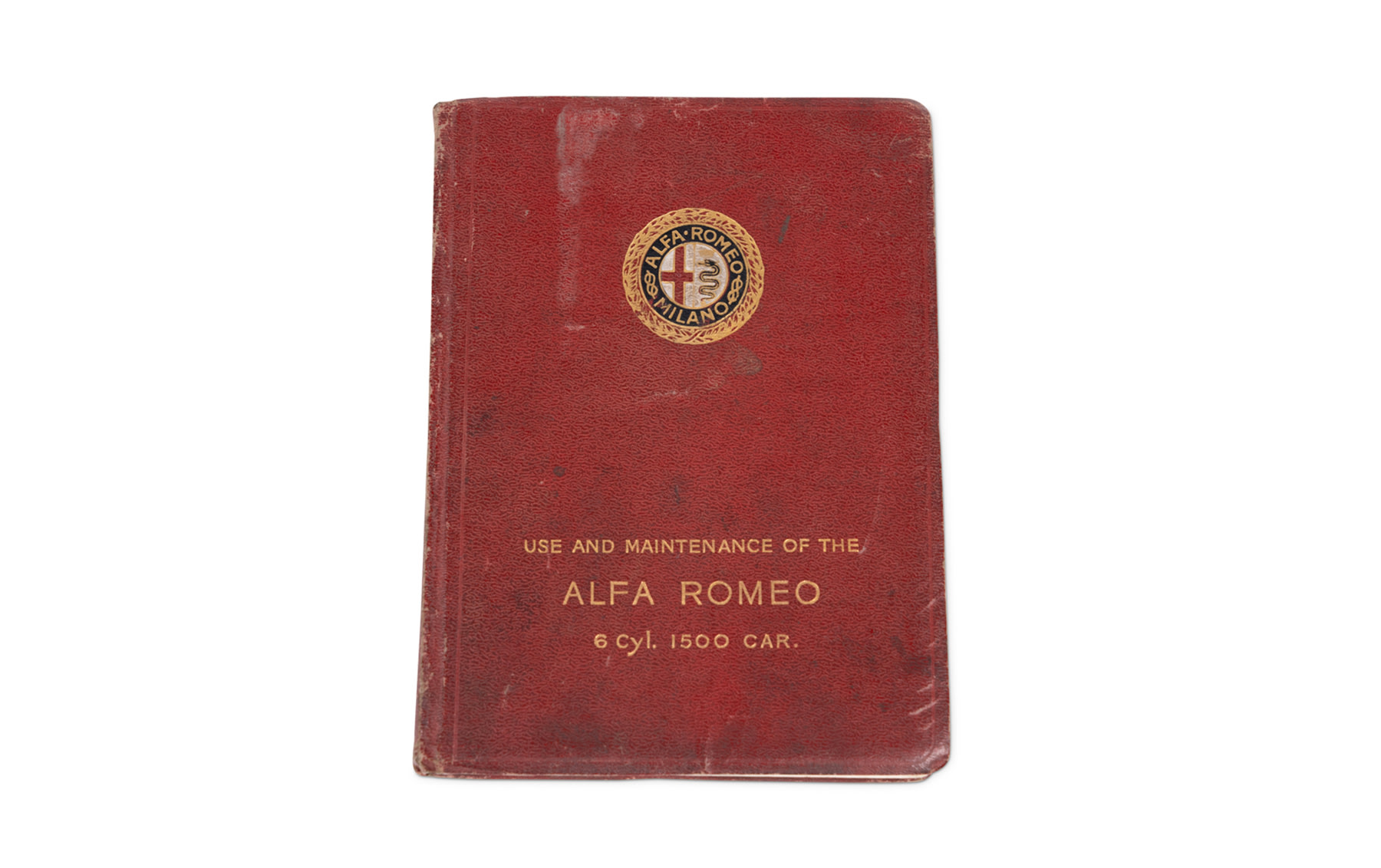 Alfa Romeo 6C 1500 Use and Maintenance Manual