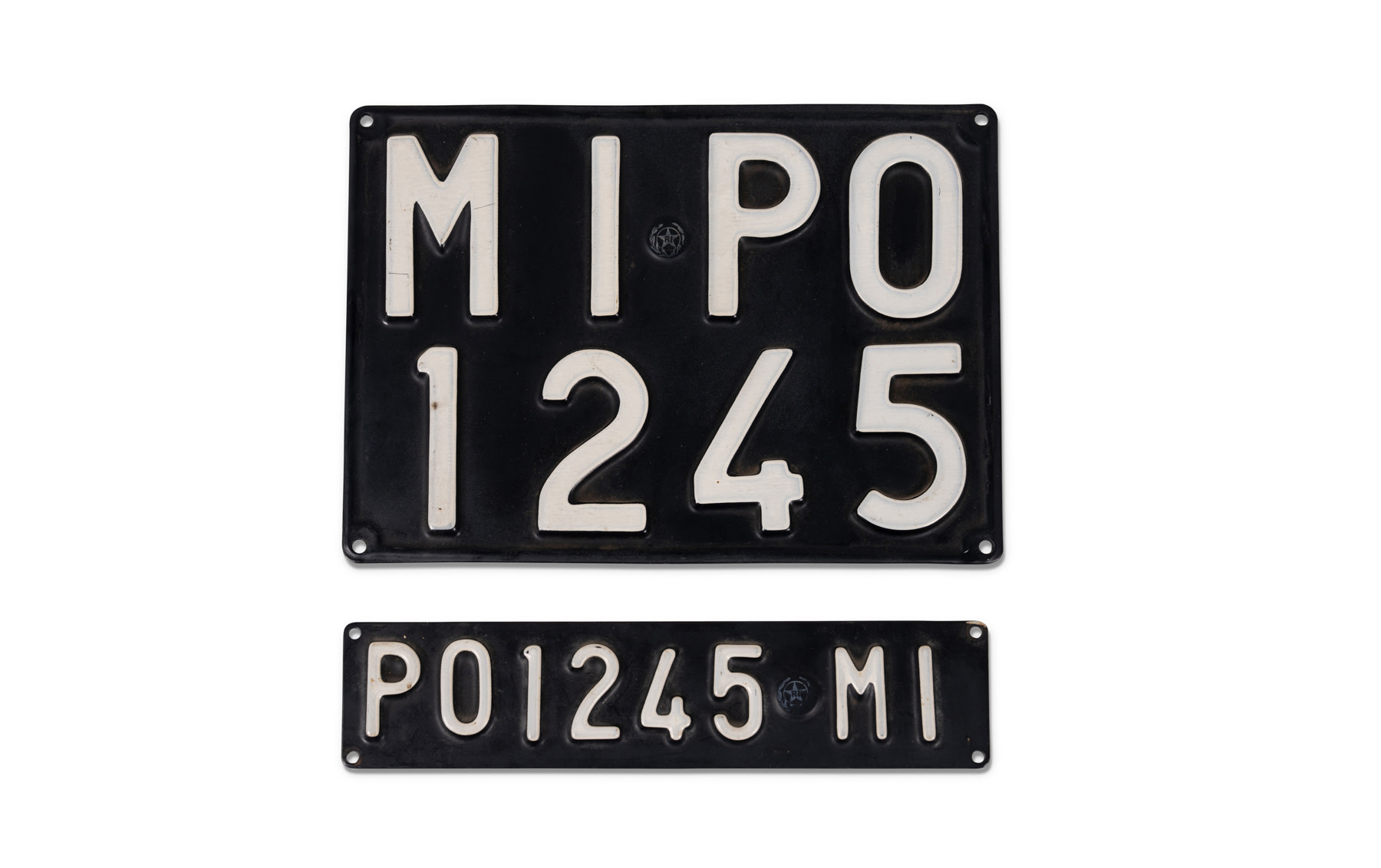 Matched Pair of Italian License Plates