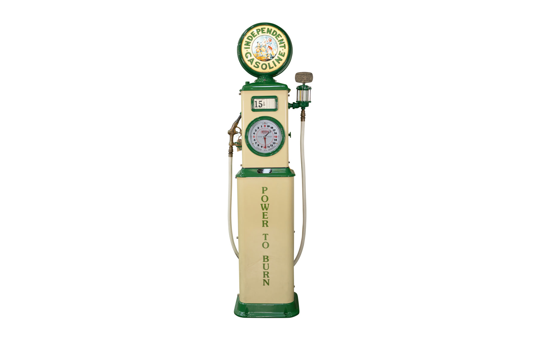 Independent Gas Pump Clock Face