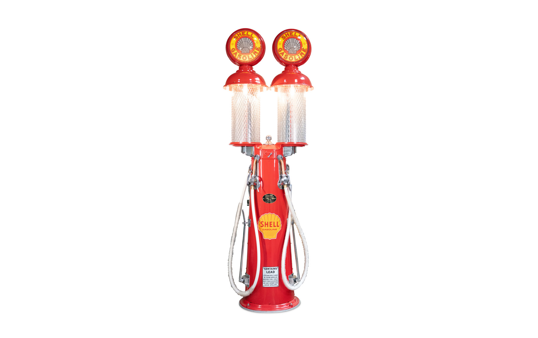 Shell Double Glass Gas Pump