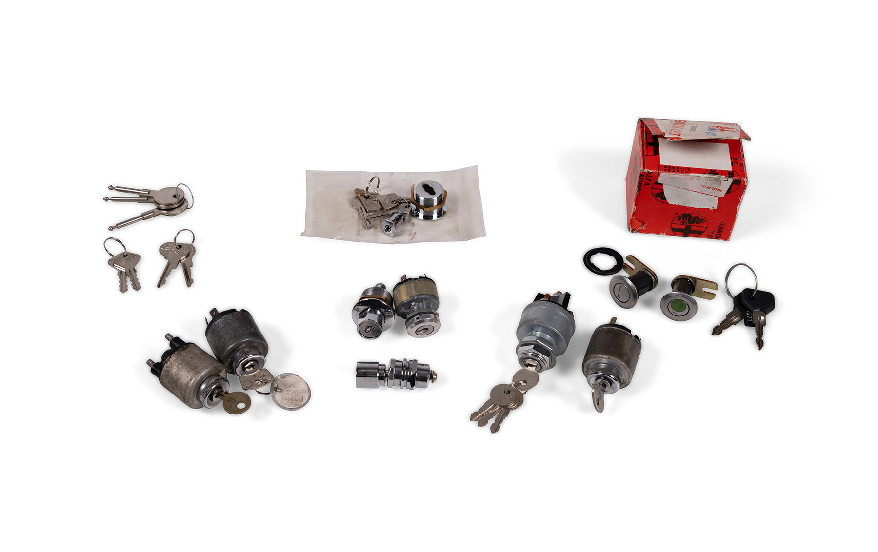 Ignition and Lock Cylinder Components with Keys
