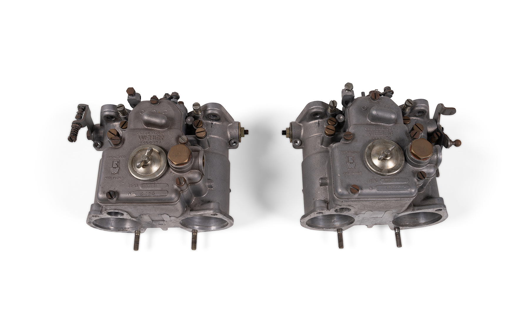 Pair of Weber 45 DCOE14 Carburetors, Numbered 8475 and 8349