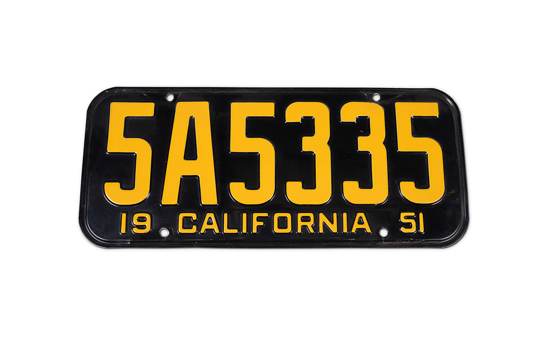 1951 California License Plate