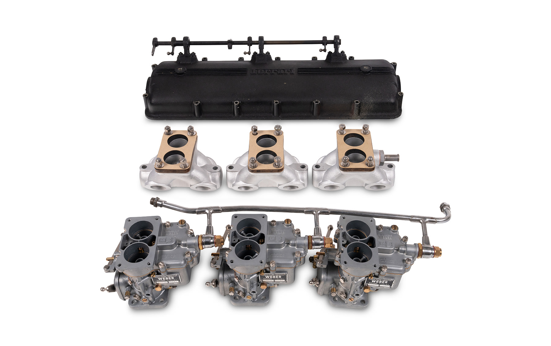 Set of Three Restored Weber 40 DCZ6 Carburetors for Ferrari 275 GTB