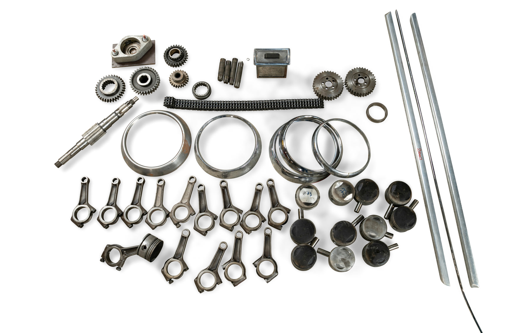 Ferrari 212 Drivetrain and Headlight Trim Parts