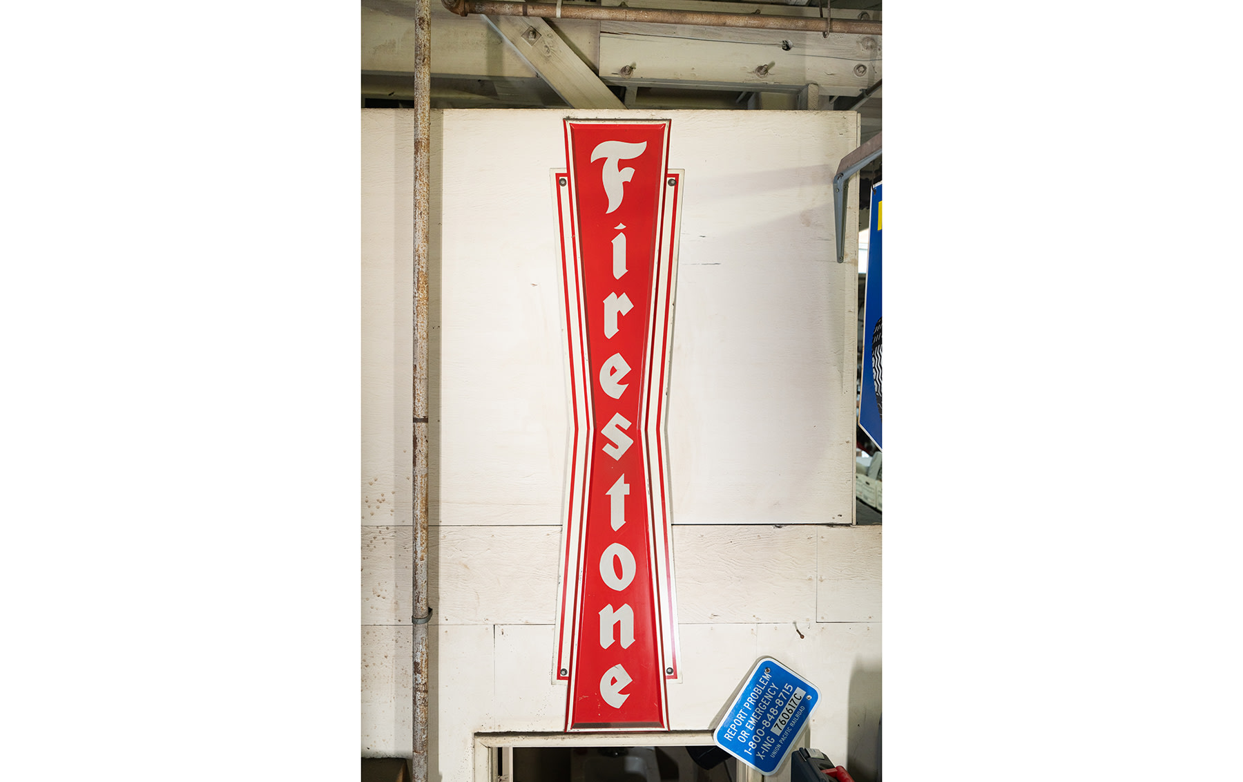 Large Vertical Firestone Sign