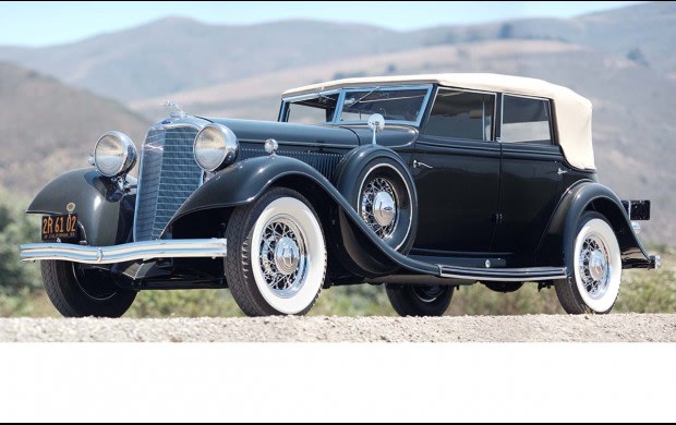 1933 Lincoln Model KB Convertible Sedan-2
