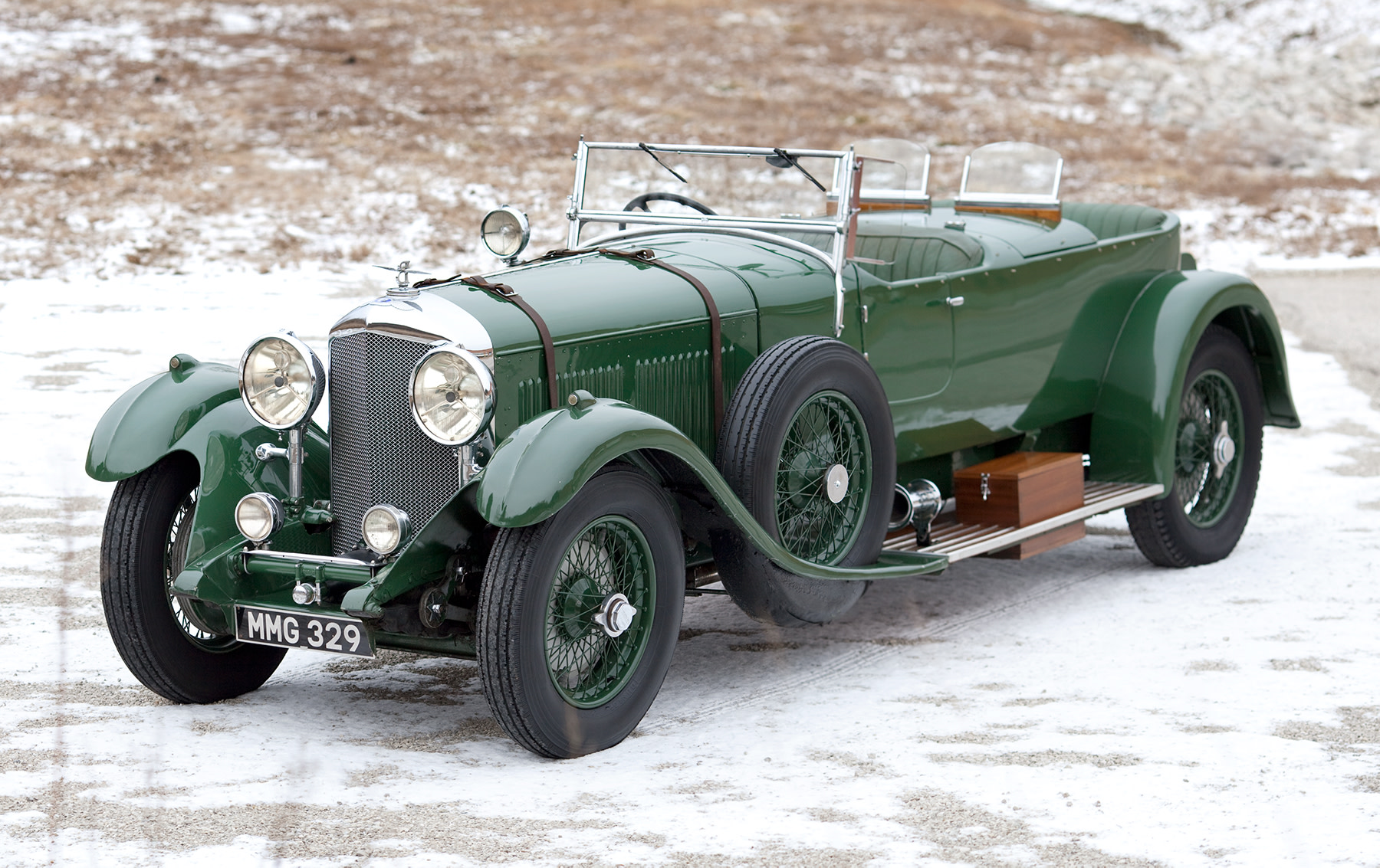 Photo Vintage Voiture Ancienne - Bentley 8 Litres Verte 1931 - Tirage 19x13 Cm