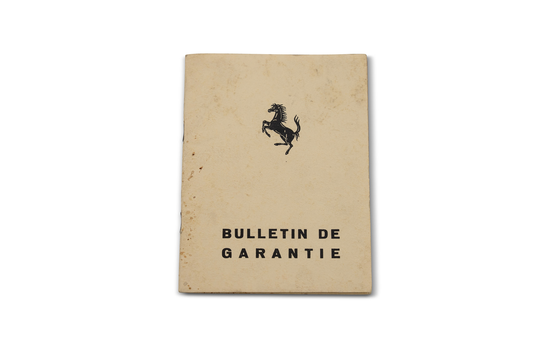 1967 Ferrari Bulletin de Garantie for 275 GTB/4*S NART Spider, Chassis 10453 — photo 1 of 2
