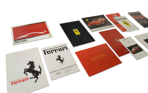 Ferrari Franchise and Independent Dealer Brochures, Including British and European Dealers
